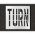 Pavement Stencil, Turn, 36 in - STL-116-73619