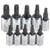 1/4 in, 3/8 in Drive Socket Bit Set, Metric, SAE, Torx, 10 pcs - J4740C