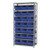 Steel Bin Shelving, 36 in W x 75 in H x 18 in D, 8 Shelves, Blue - QSBU-255BL