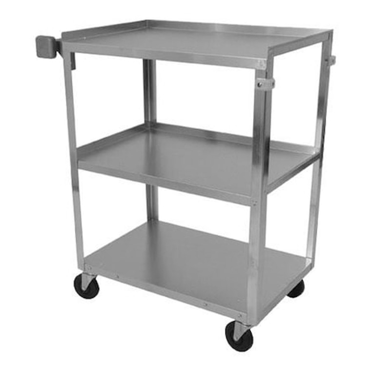27 1/2 in x 15 1/2 in 3-Tier Stainless Steel Utility Cart - 97120