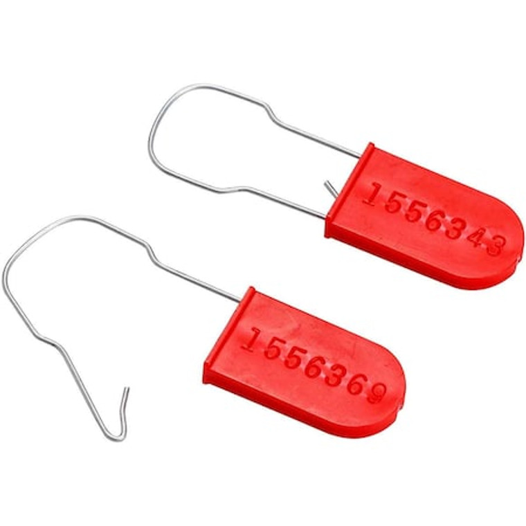 Padlock Plastic Seals, Red, 100PK - 95173