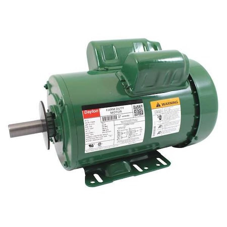 High Torque Farm Duty Motor, Capacitor-Start/Run, 2 HP, 115/230V AC, 1,725 Nameplate RPM, 56HZ Frame - 4K090