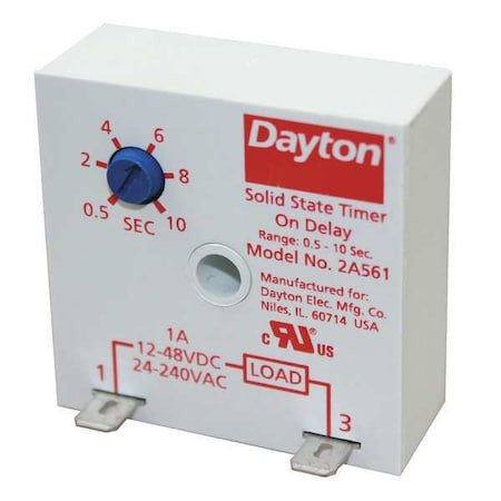 Encapsulated Timer Relay, 1A, Solid State, Function - Timing Relay: On Delay - 2A561