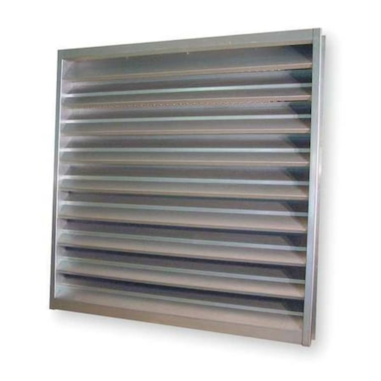 Louver, Wall Opening 48x48In, Galvannealed - 4FZH2
