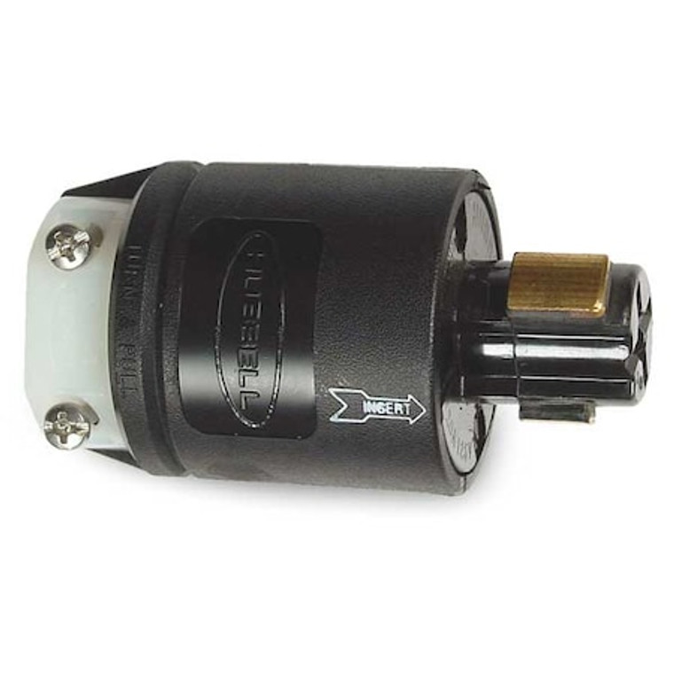 20A Locking Plug 2P 3W 125VAC BK - HBL23035B