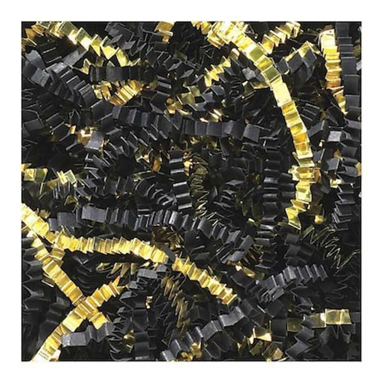 Crinkle Paper, 10 lb., Black/Gold, 1/Case - CPB10GG
