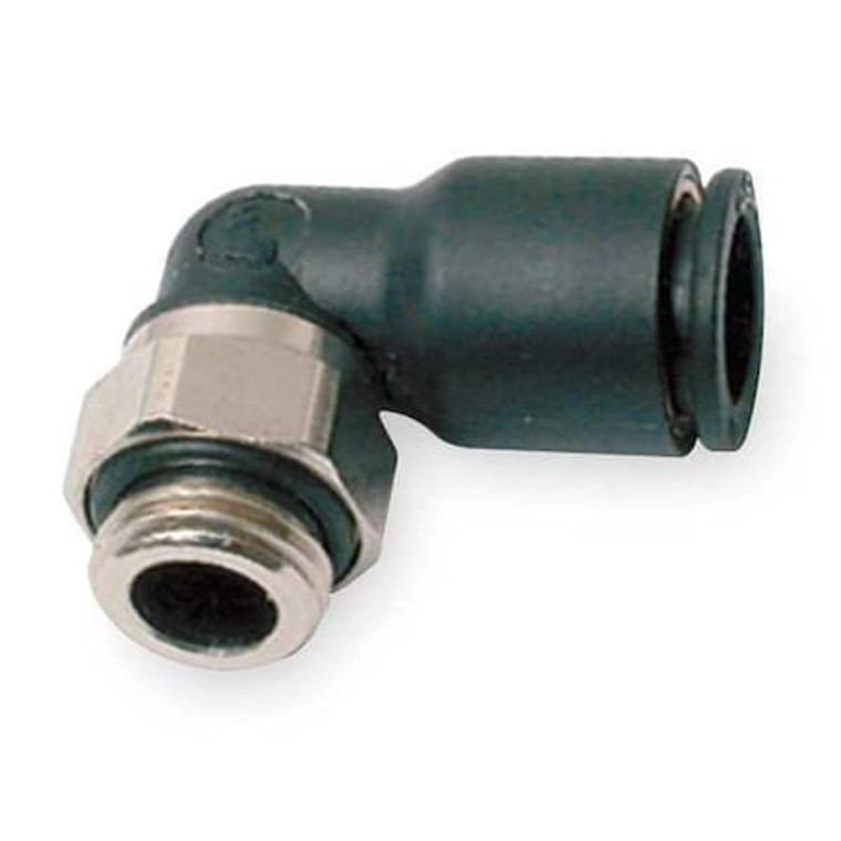 Male Elbow, 8mm Tube Size, Nylon, Black, 10 PK - 3199 08 17