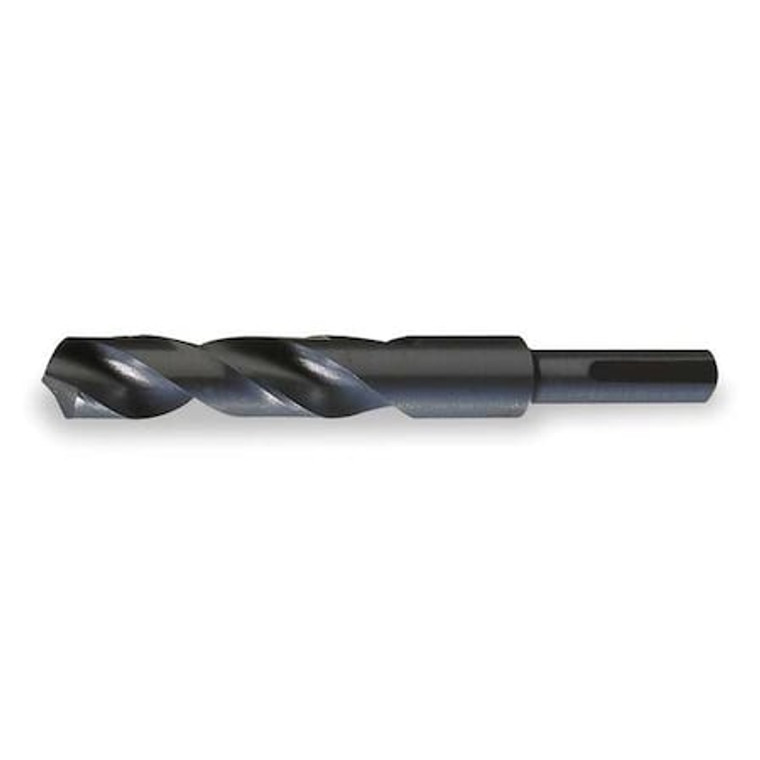 118° Silver & Deming Drill with 1/2 Reduced Shank Chicago-Latrobe 190F Steam Oxide HSS RHS/RHC 19/32 - 52438
