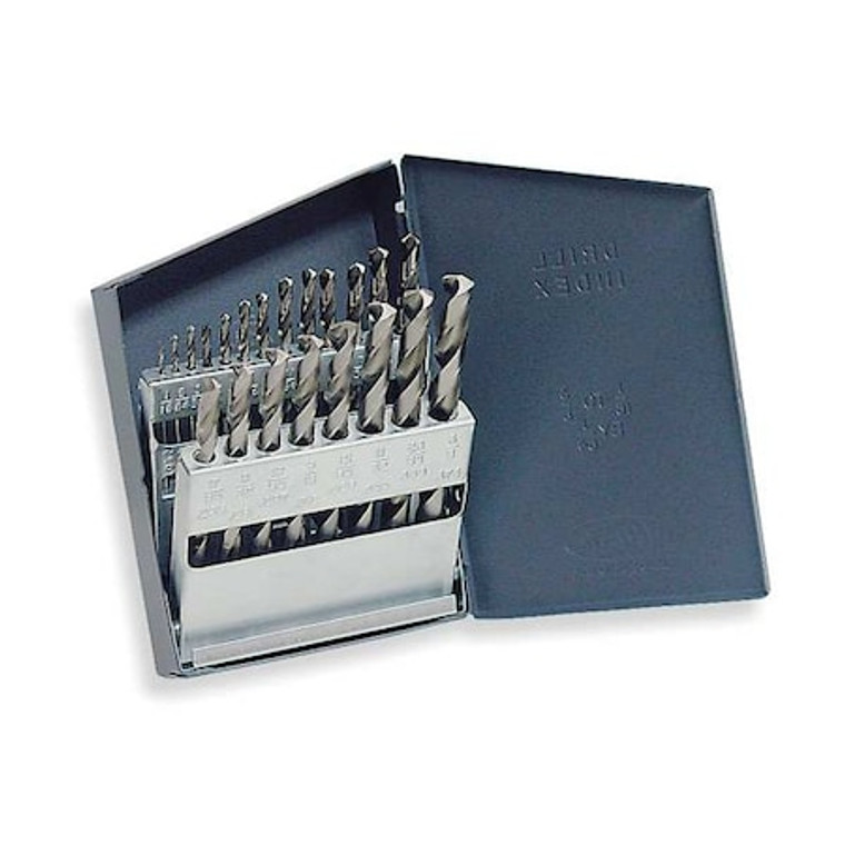 21PC 118° General Purpose Jobber Lengh Drill Set Chicago-Latrobe 150D Bright HSS 1/16-3/8x1/64 - 49912