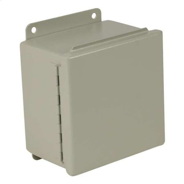 Carbon Steel Electrical Enclosures, 12 in H, 6 in D, 12 in W, NEMA 12, Hinged - B121206CH