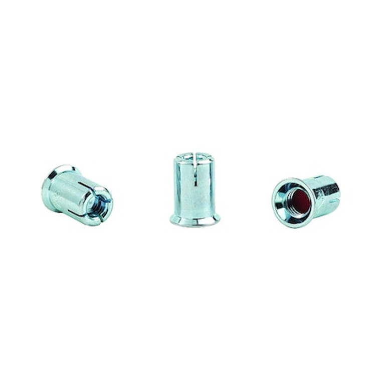 Multi-Set II Flanged Coil Thread Anchor, 1/2" Dia, 3/4" L, Steel Zinc Plated, 100 PK - RX-38