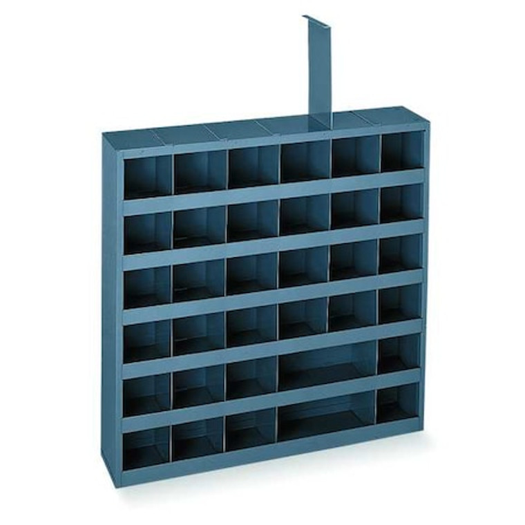 Prime Cold Rolled Steel Pigeonhole Bin Unit, 4 3/4 in D x 23 3/4 in H x 23 3/4 in W, 6 Shelves - 314-95