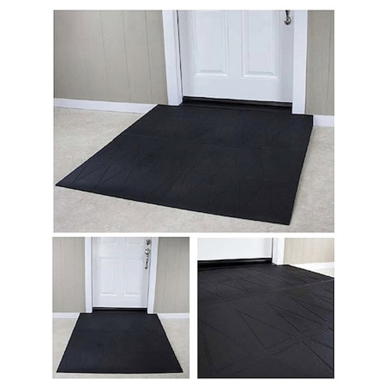 ADA Ramp, 4" H, 49-1/2" L, 48" W, Black - SRR2400