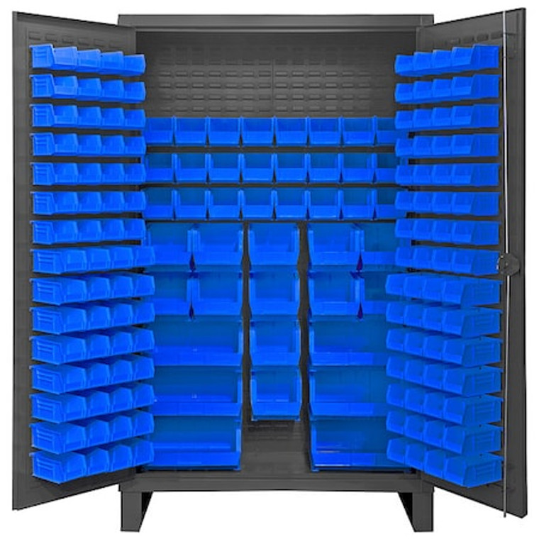Super Duty Bin Cabinet, 48 in W, 78 in H, 24" D, 162 Bins - HDC48-162-5295