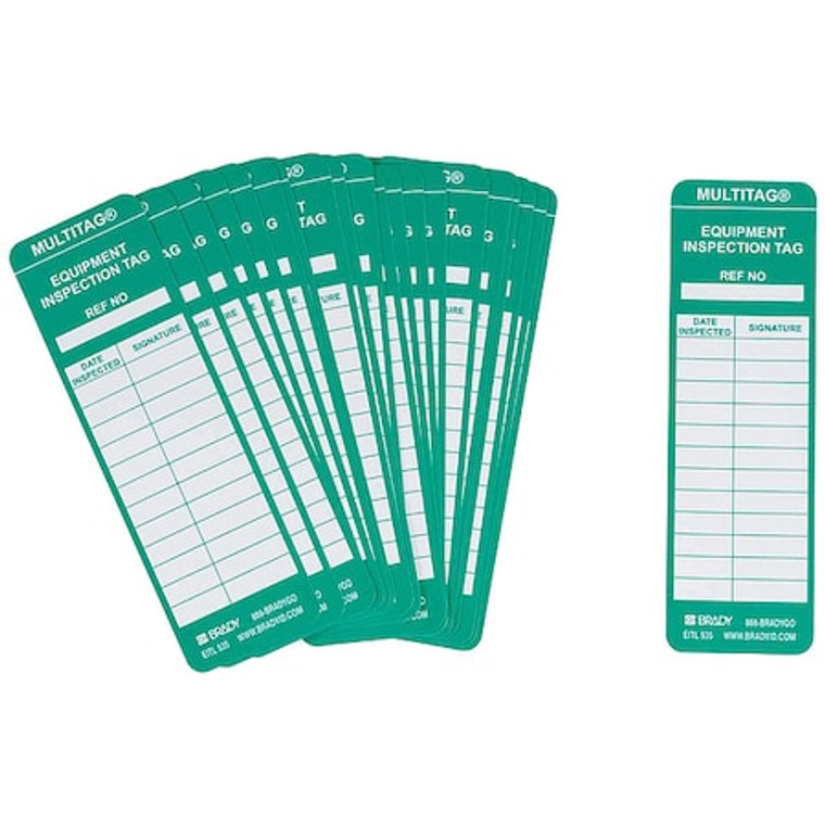 Multitag(r) Insr, 6-1/2 x 2 In, Grn, PK100 - MUL-EITL535