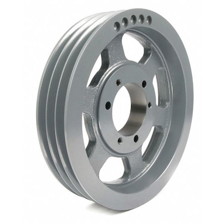 1/2 in to 2-1/2 in Quick Detachable Bushed Bore 3 Groove V-Belt Pulley 10.6 in OD - 3V1063