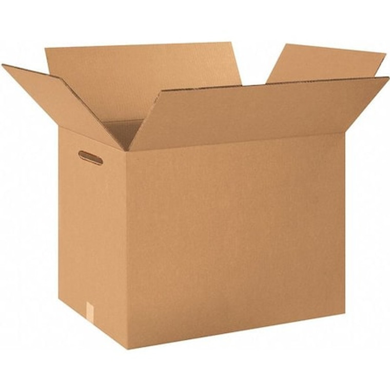 Box Double Wall w/Hand Holes, 24x18x18", Kraft, 10PK, 12" Inside Lg, 10" Inside W, 10 PK - HD241818DWHH