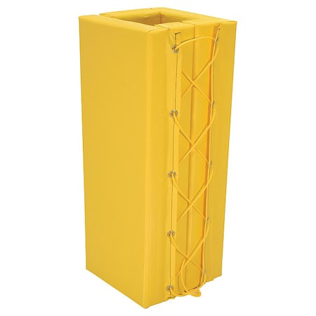 Column Protector, Yllw, 36inH, 17inW, Square - V-PAD-S-311-Y