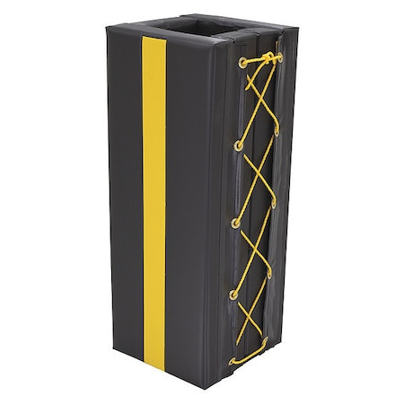Column Protector, Blck, 36inH, 15inW, Square - V-PAD-S-39
