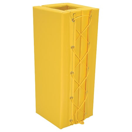 Column Protector, Yllw, 36inH, 14inW, Square - V-PAD-S-38-Y