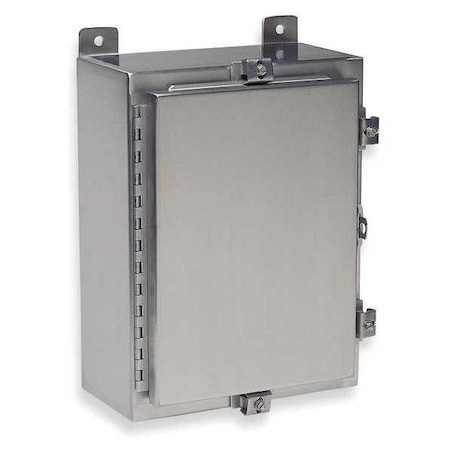 304 Stainless Steel Electrical Enclosures, 24 in H, 8 in D, 20 in W, NEMA 4X, Hinged - SSN4242008