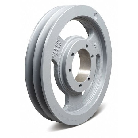 1/2 in to 1-15/16 in Quick Detachable Bushed Bore 2 Groove V-Belt Pulley 8 in OD - 3V802