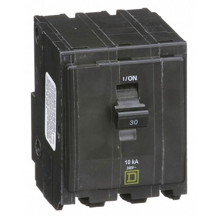 Miniature Circuit Breaker, QO Series, 30A, 3 Pole, 120/240V AC, 10kA at 120/240V AC - QO330
