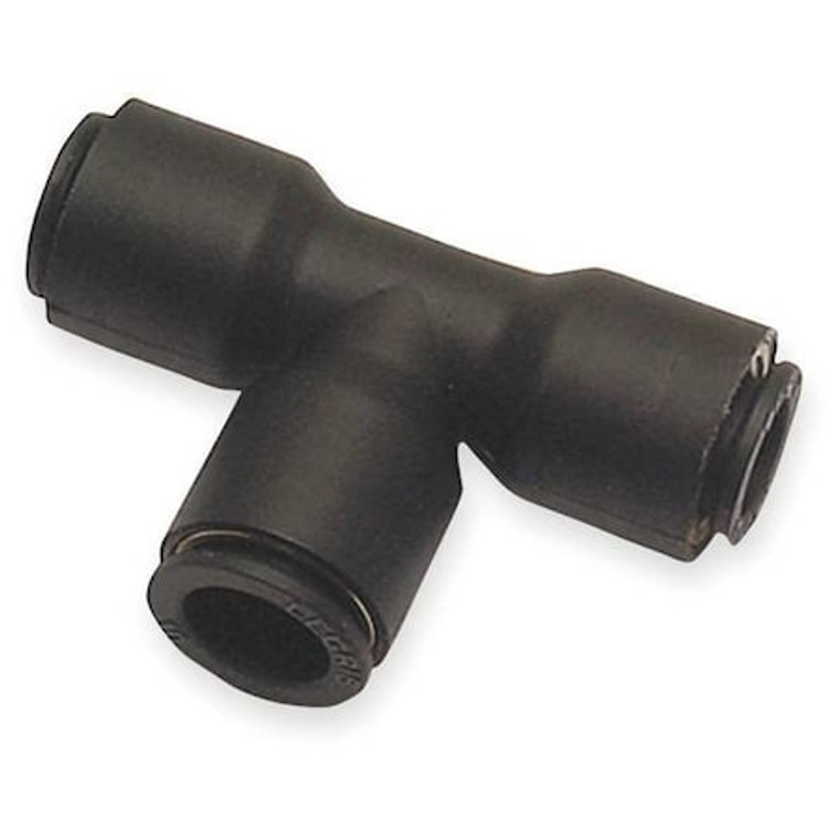 Union Tee, 6mm Tube Size, Nylon, Black, 10 PK - 3104 06 00