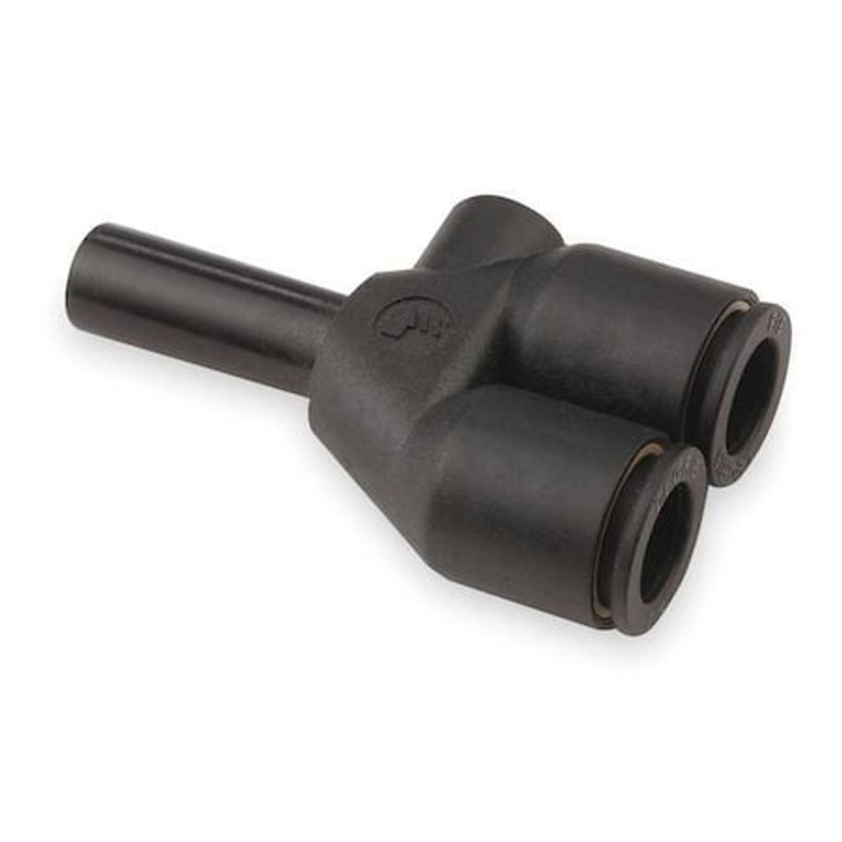 Wye Plug-In, 3/8 in Tube Size, Nylon, Black, 10 PK - 3142 60 00