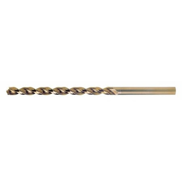 Q-Cobalt™ 135° Wide Land Parabolic Taper Length Drill Cleveland 2575 Straw HSS-CO 8%-M42 RHS/RHC 1/2 - C16804