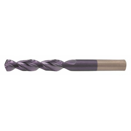 Screw Machine Drill Bit, 5/8 in Size, 135  Degrees Point Angle, Cobalt, TiAlN Finish - C15086