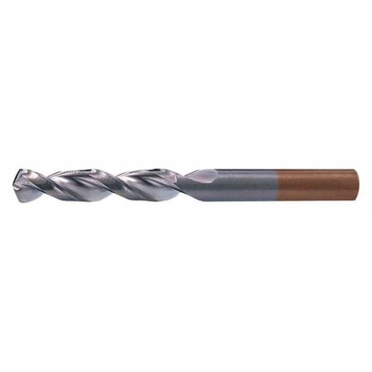Screw Machine Drill Bit, 21/32 in Size, 135  Degrees Point Angle, Cobalt, TiCN Finish - C15288