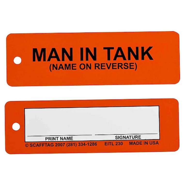 Man In Tank Tag, 2 x 6-1/2 In, Yel, PK100 - MUL-EITL 230