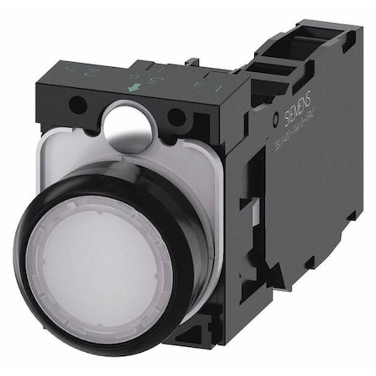 Illuminated Push Button, White, 22mm, LED - 3SU1102-0AB60-1FA0