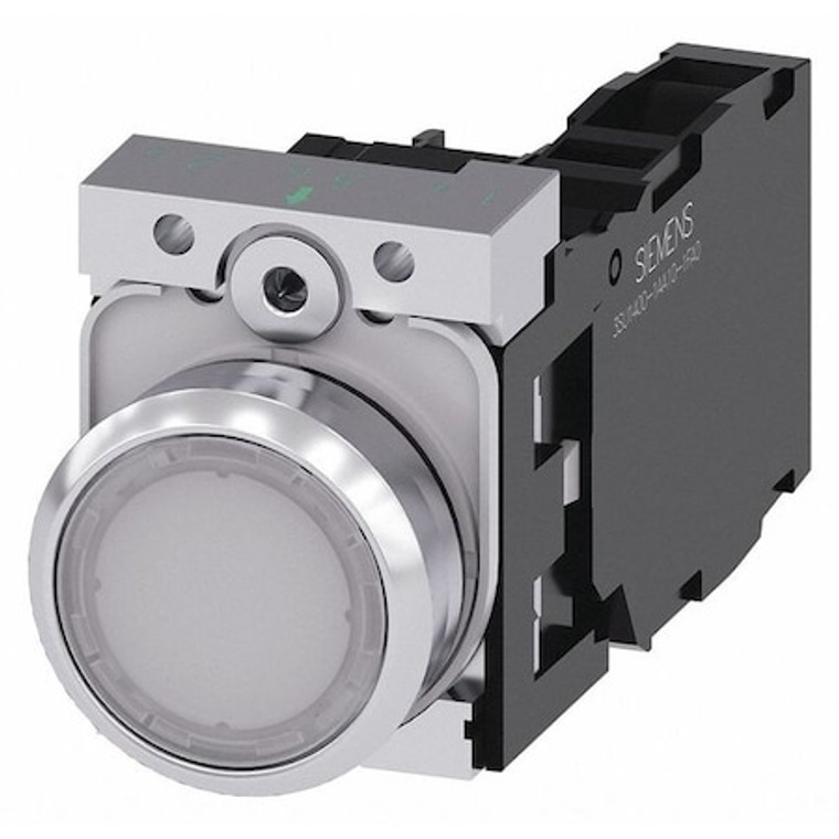 Illuminated Push Button, White, 22mm, LED - 3SU1152-0AB60-1FA0