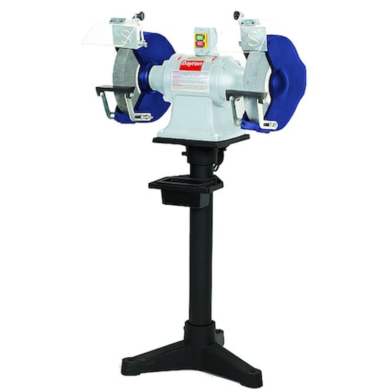 Bench Grinder with Stand, 12 in Max. Wheel Dia, 2 in Max. Wheel Thickness, 36/60 Grinding Wheel Grit - 1FYX2