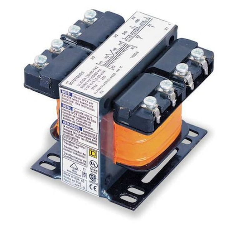Control Transformer, 50 VA, Not Rated, 55°C, 24V AC, 208V AC - 9070T50D14