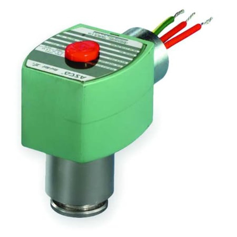 120V AC Nickel-Plated Brass Cryogenic Solenoid Valve, Normally Closed, 1/8 in Pipe Size - 8264G010