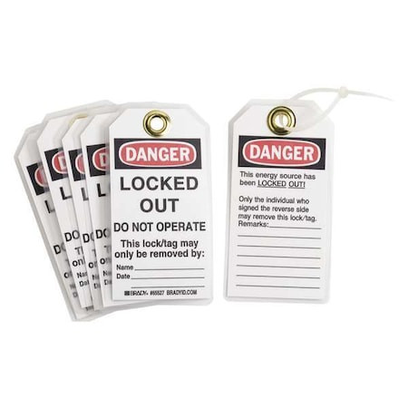 Danger Tag, 5-1/2 x 3 In, Hd Polyest, PK25, 65535 - 65535