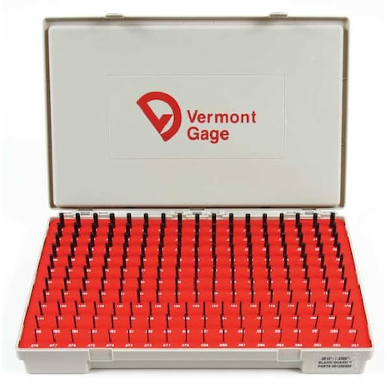 Pin Gage Set, Minus, 0.061-0.250 In, Black - 901200400