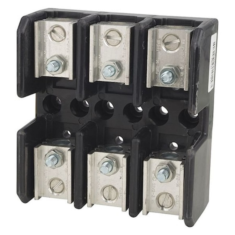 Open Fuse Block, T UL Class, 3 Poles, 61 to 100A Amp Range, 600V AC/DC Volt Rating - T60100-3C