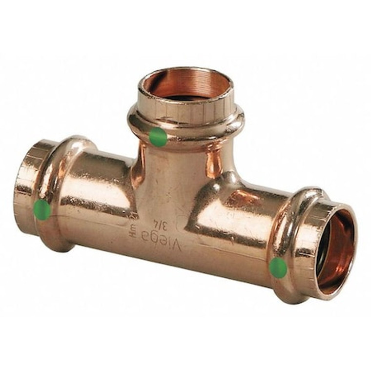 Viega ProPress tee, 1-1/2" x 1" x 1-1/2" - 15463