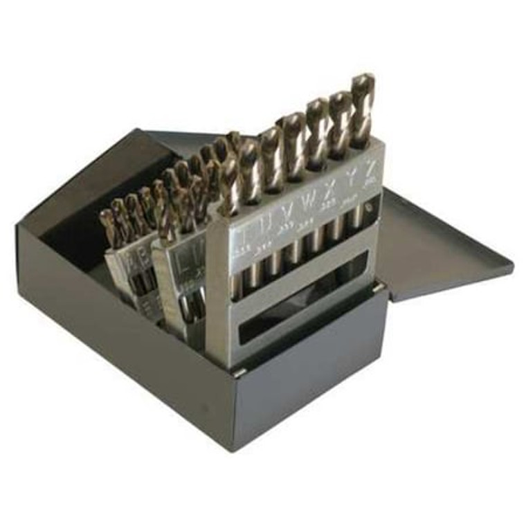 26pc 135° Heavy-Duty Screw Machine Length Drill 559 Straw Oxide Cobalt 8%-M42 A-Z - 69855