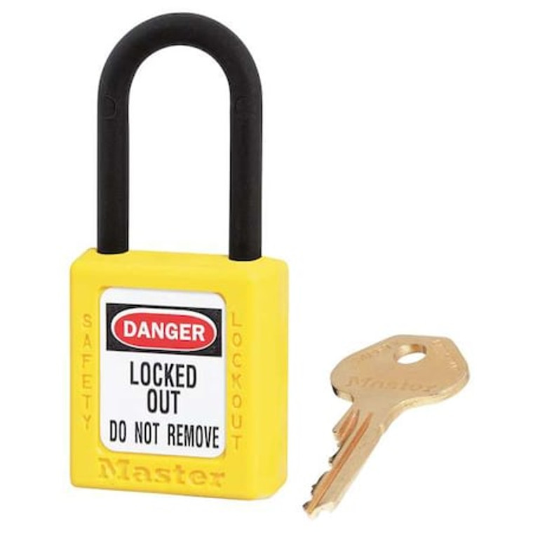 Lockout Padlock, KA, Yellow, 1-3/4"H, PK6 - 406KAS6YLW