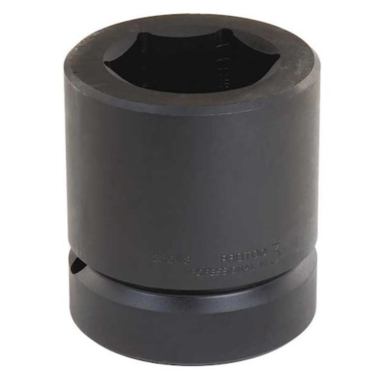2 1/2 in Drive Impact Socket 3 7/16 in Size 6 pt Standard Depth, Black Oxide - J25055