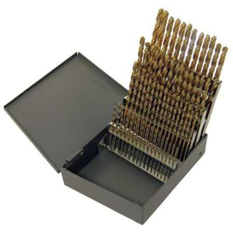 60PC 118° General Purpose Jobber Lengh Drill Set Chicago-Latrobe 150-TN TiN HSS #1-#60 - 69863
