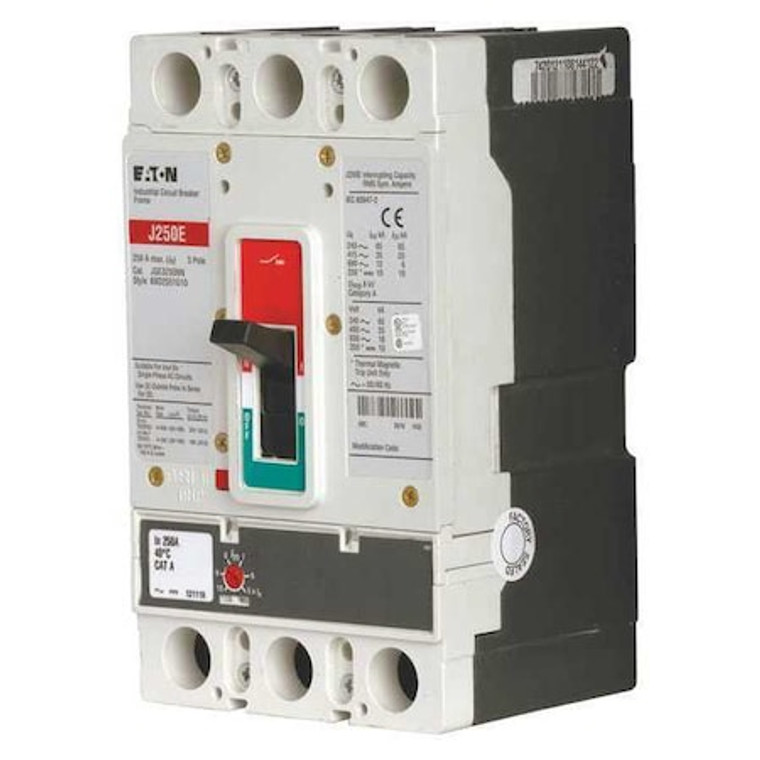 Molded Case Circuit Breaker, JG Series, 100A, 3 Pole, 600V AC, 25kA at 240V AC - JGE3100FAG