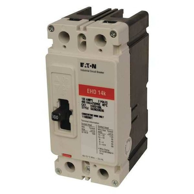 Molded Case Circuit Breaker, EHD Series, 20A, 2 Pole, 480V AC, 18kA at 240V AC - EHD2020