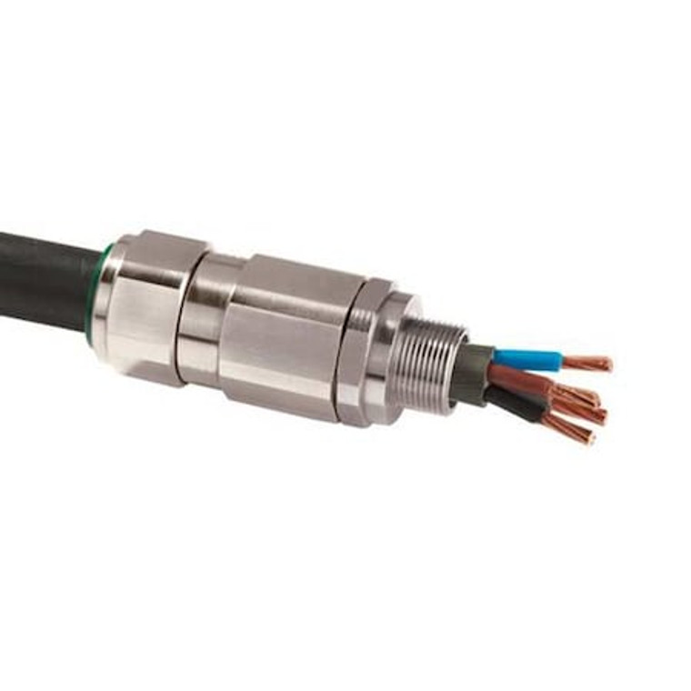 Cable Connector, 1-1/2 in, Straight, Silver - 50ST31505