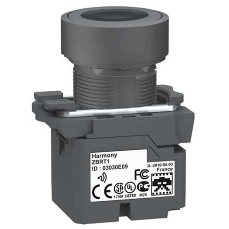 Push Button with Transmitter, 22 mm, Black - ZB5RTA2